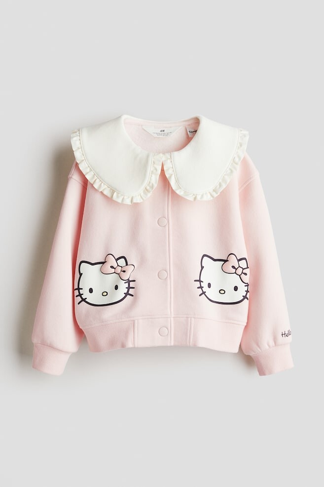 

Кардиган с принтом из потной ткани H&M, розовый
