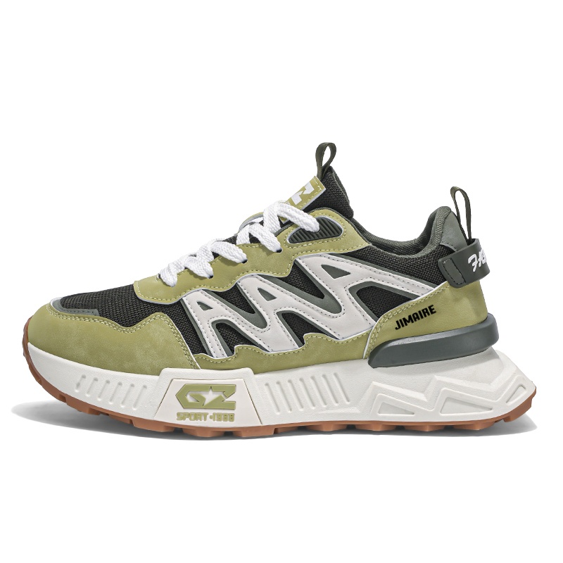 

King Jinmai Мужские полувысокие повседневные кроссовки зеленые, цвет Green