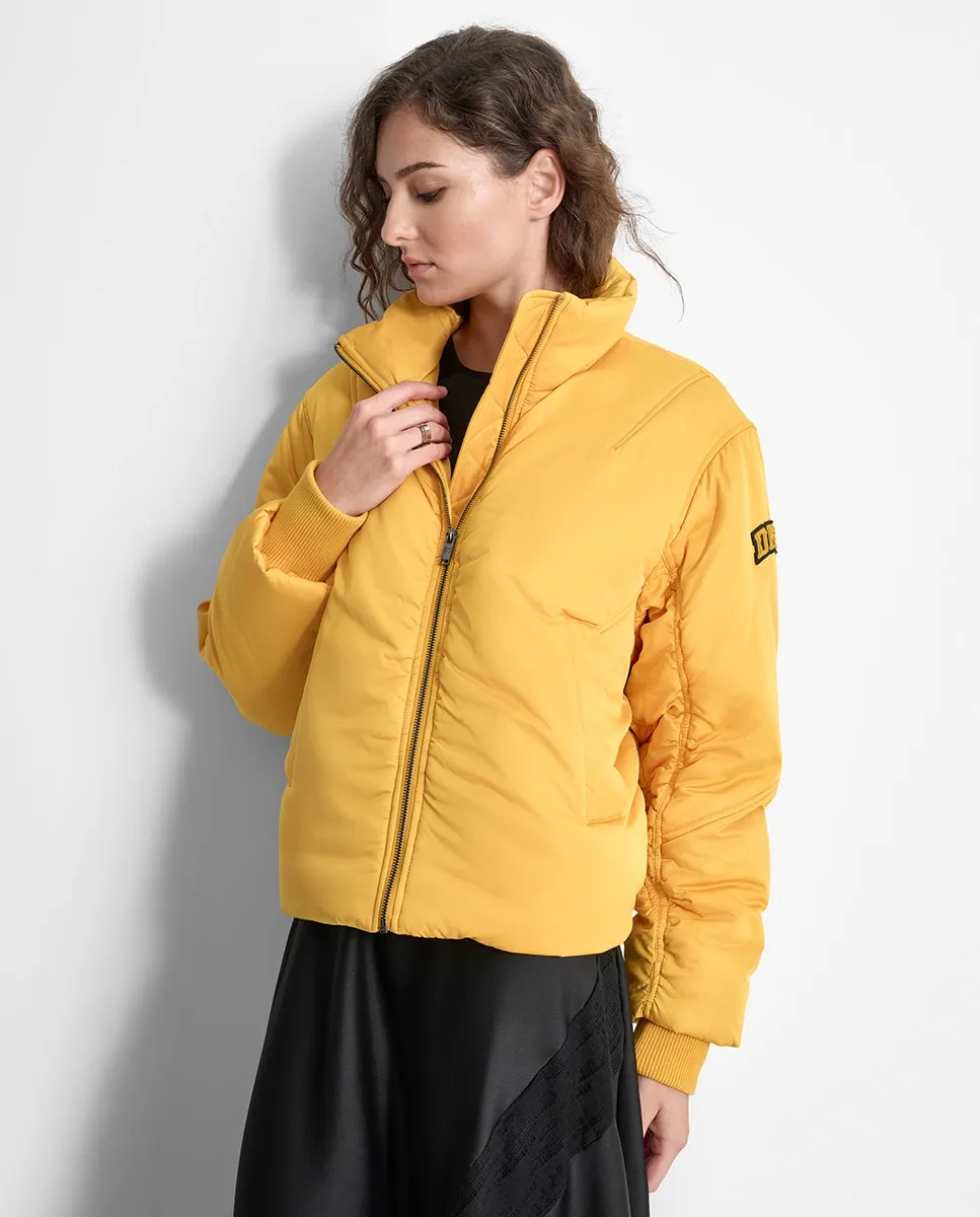 

Женская куртка-бомбер с длинными рукавами и боковыми карманами Dkny, желтый