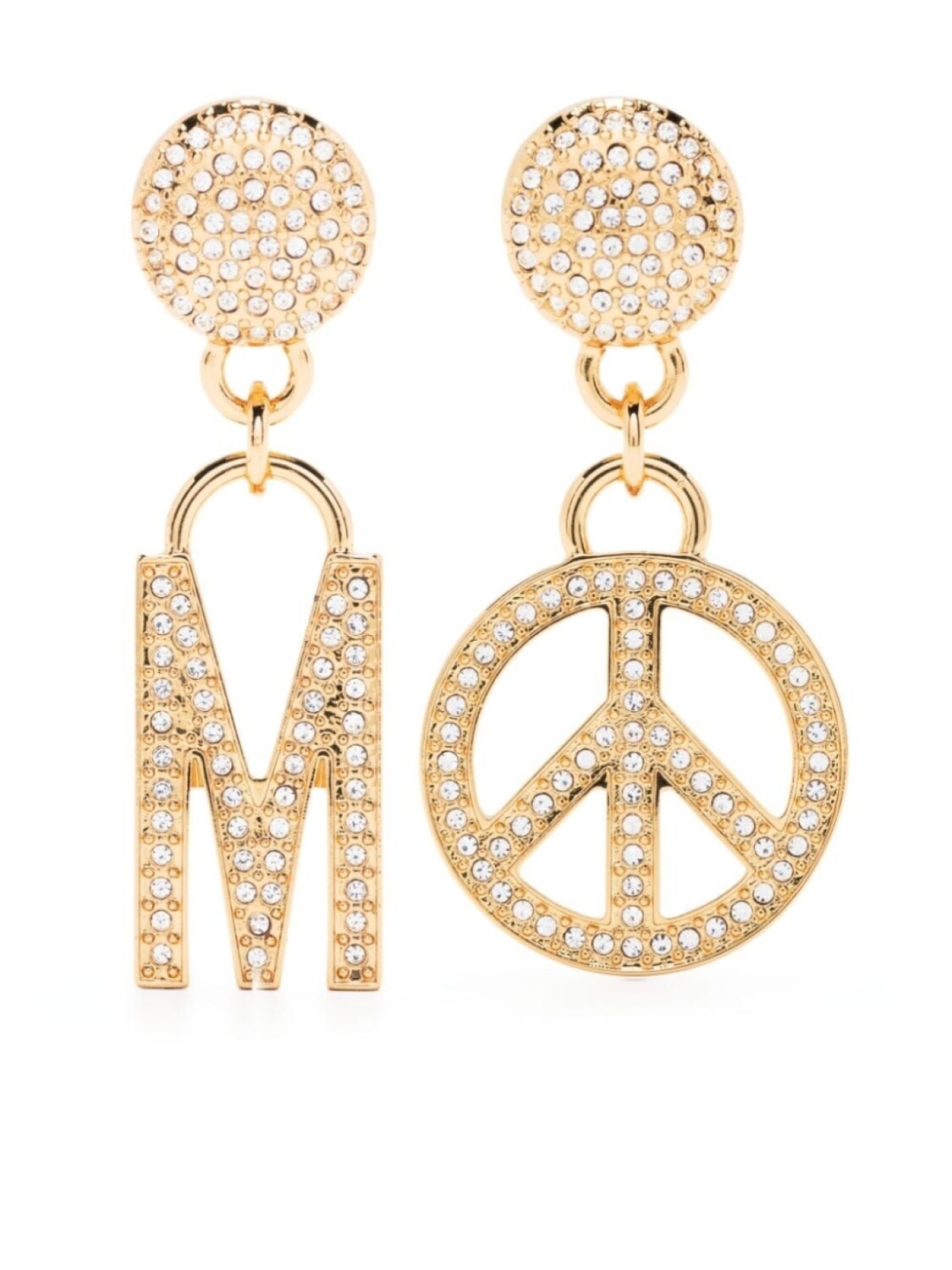 

Серьги с кристаллами Moschino, золотой
