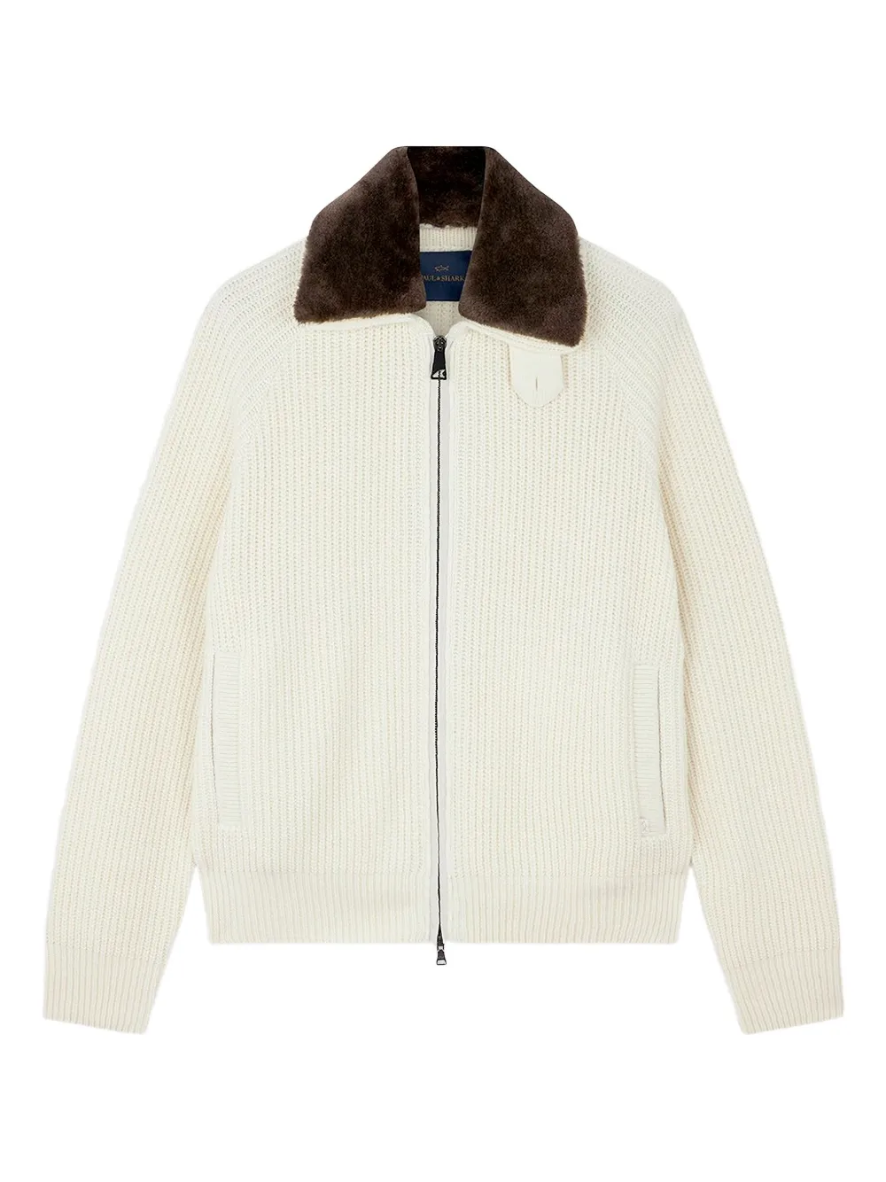 

Вязаный свитер на молнии Paul & Shark, белый