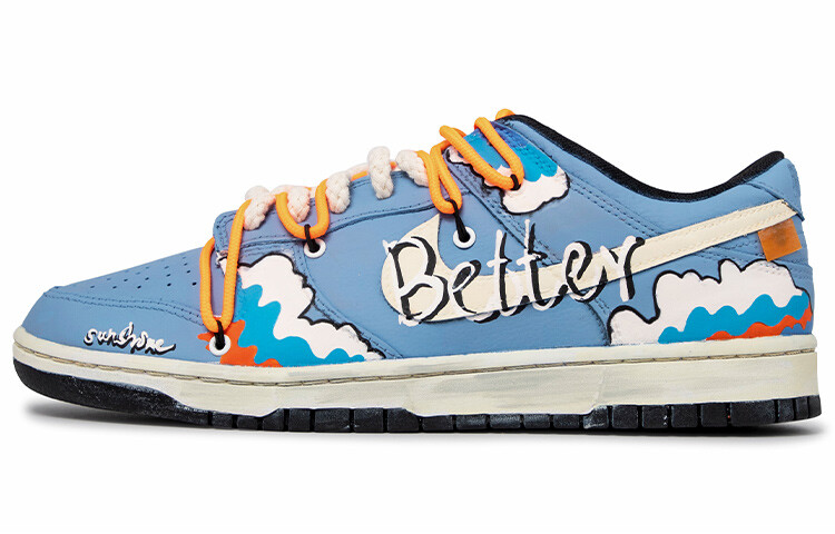 

Кроссовки Nike Dunk Skateboard Shoes Men Low-Top Blue Orange
