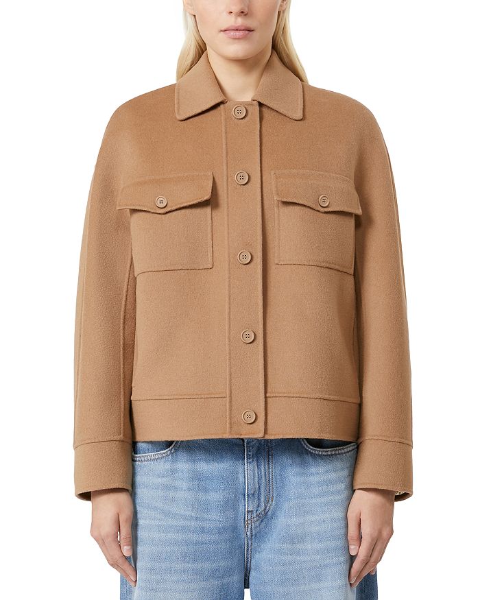 

Короткая куртка свободного кроя Max Mara Studio, коричневый/бежевый
