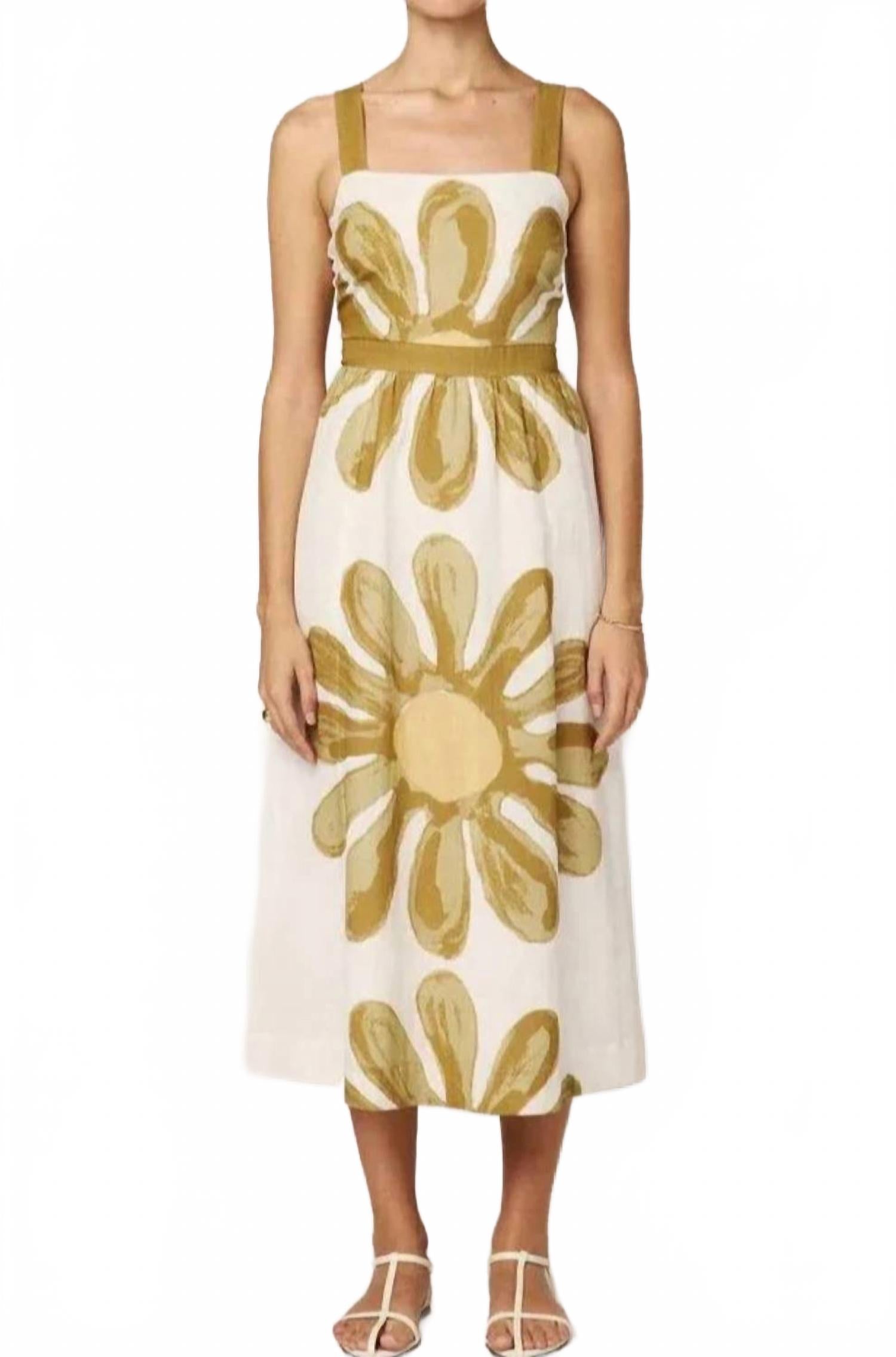 

Платье Clara до щиколотки с цветочным принтом Cleobella, floral placed print