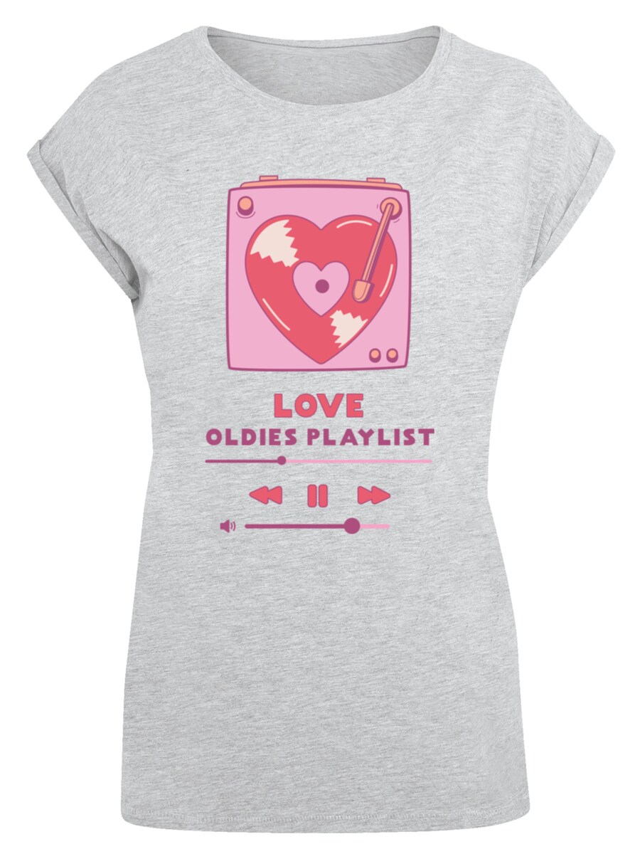 

Рубашка F4NT4STIC Love Oldies Playlist Valentinstag, пятнистый серый