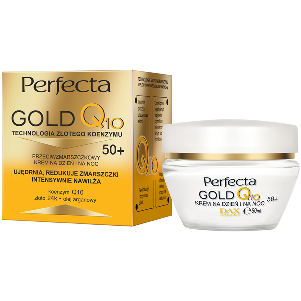 

Крем для лица против морщин 50+ для дня и ночи, 50 мл Perfecta Gold q10