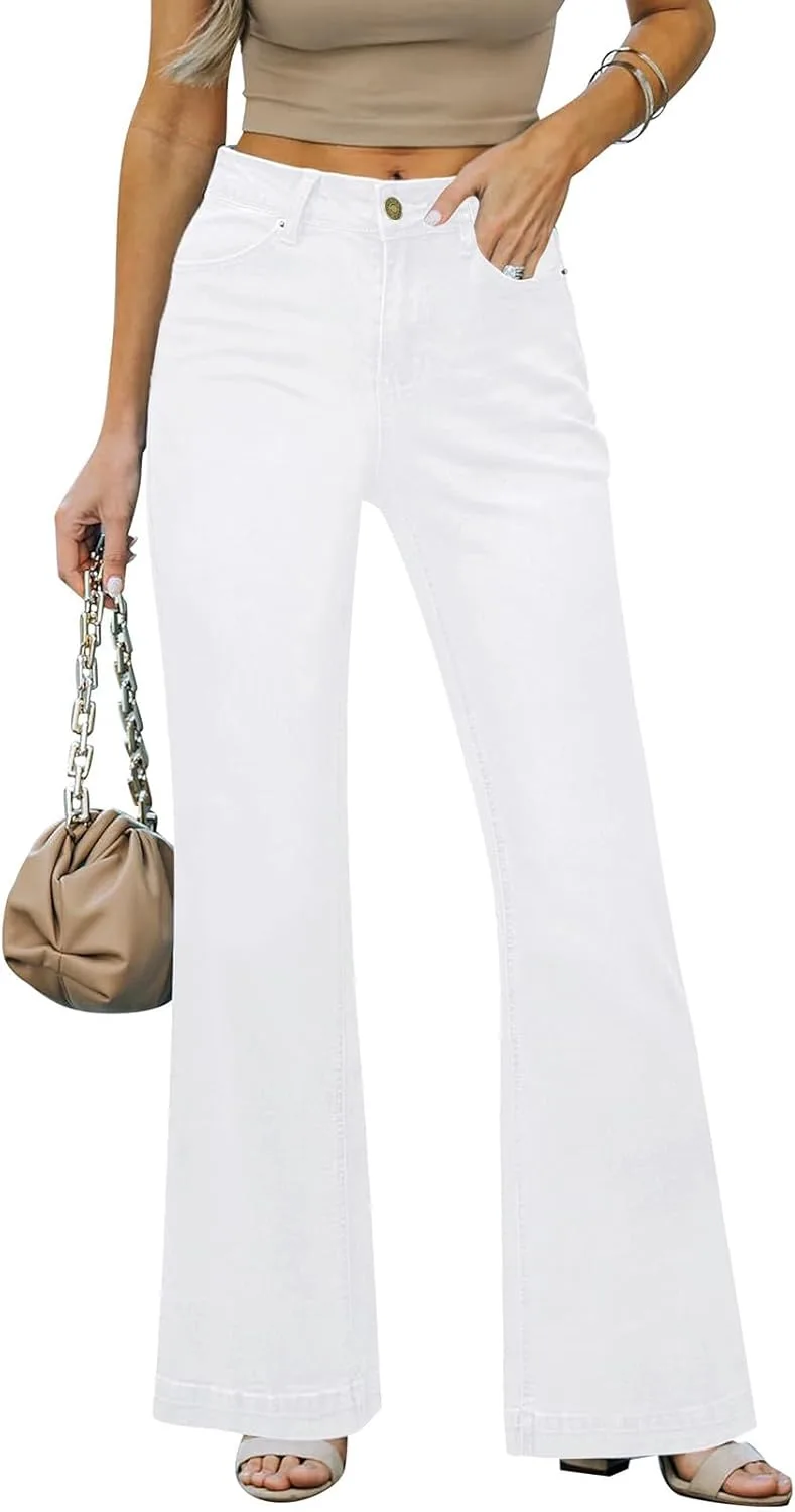 

Женские джинсы Metietila Wide Leg Mid-Rise Stretchy Baggy Distressed