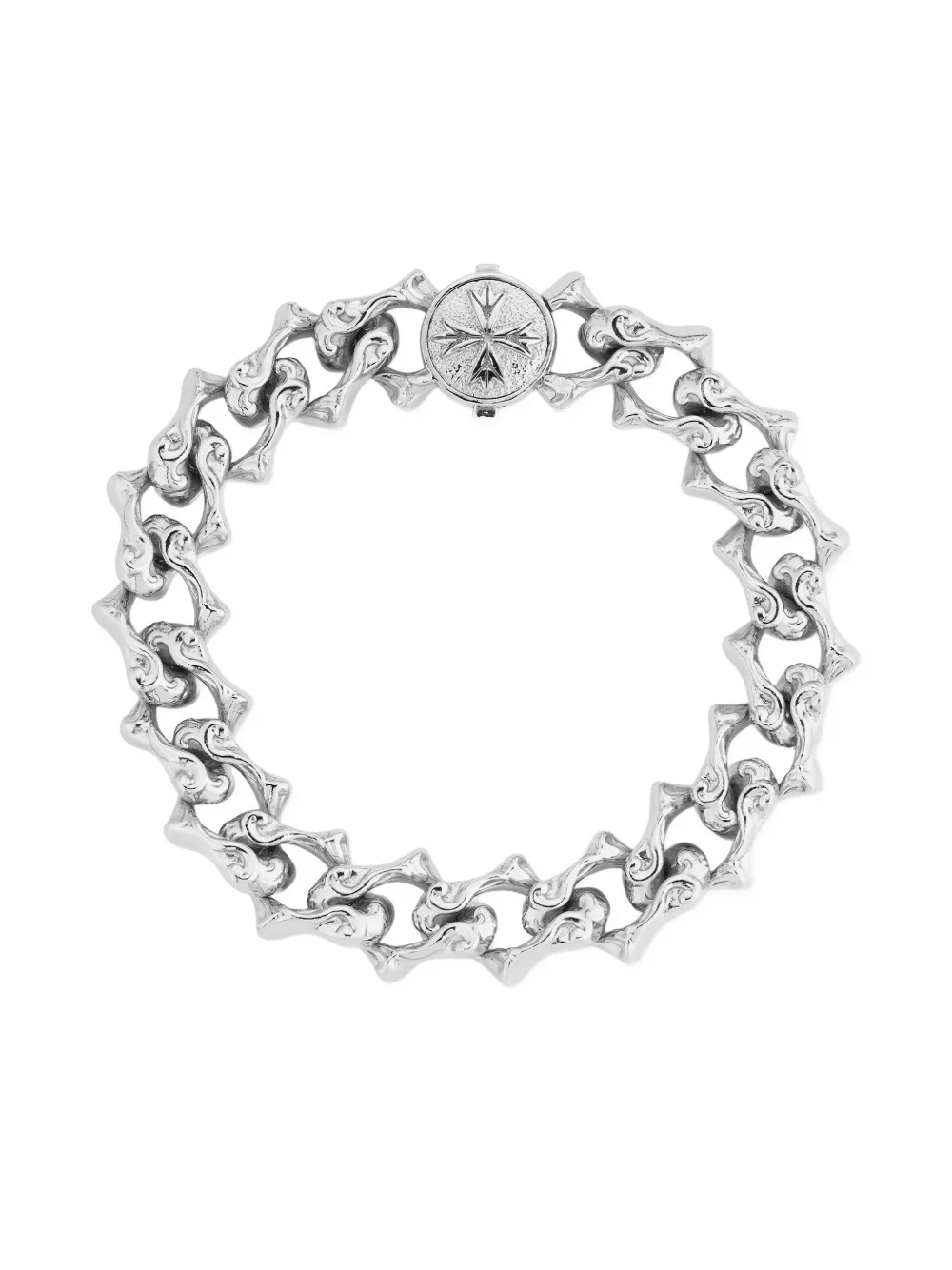 

Браслет с цепью Sharp и логотипом Emanuele Bicocchi, серебристый