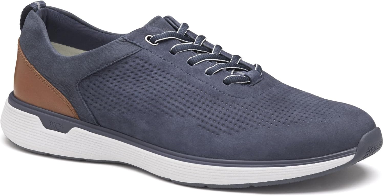 

Мужские кроссовки Johnston Murphy XC4 Prentiss 2 с тиснением и U-образным вырезом Johnston & Murphy, Navy Tumbled Nubuck