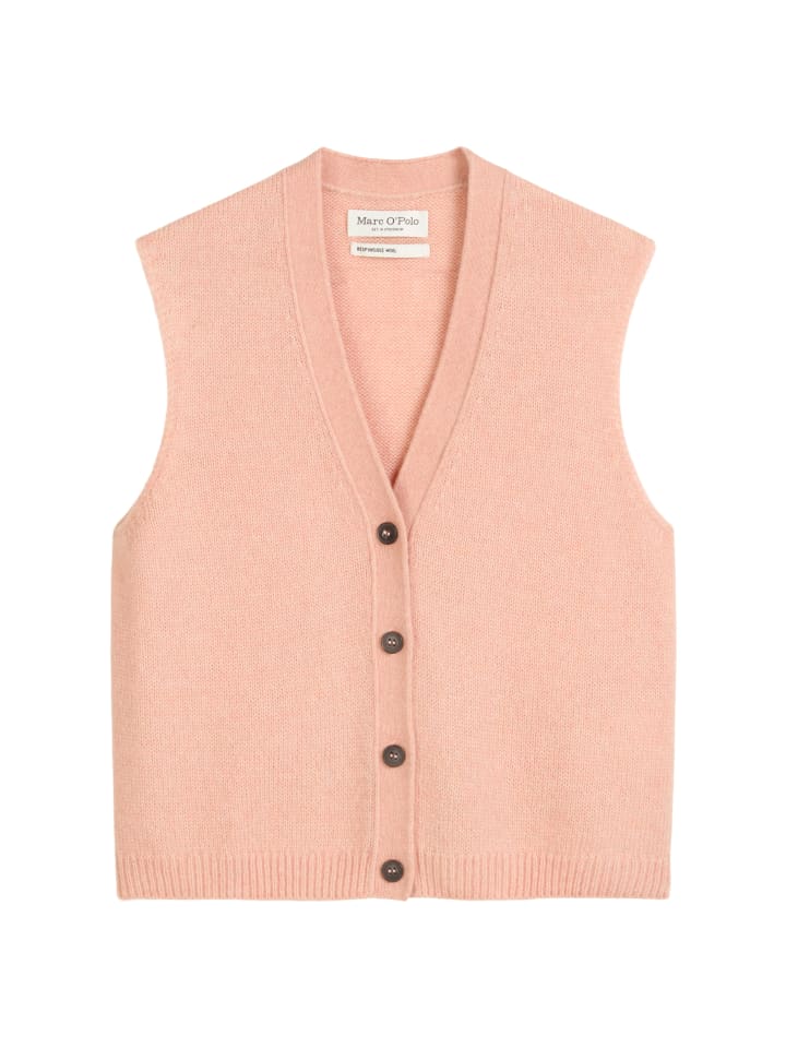 

Marc O'Polo Вязаный жилет без рукавов свободного кроя в пастельно-розовых тонах