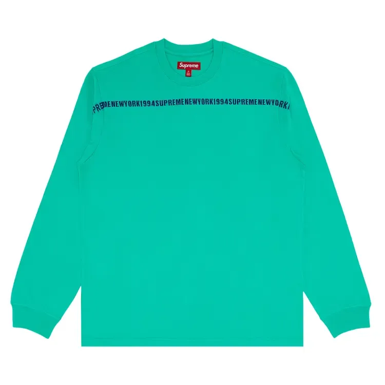 Футболка с длинными рукавами Supreme Intarsia Stripe, зеленая
