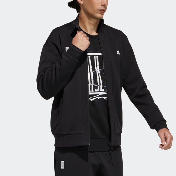 Куртка Men's adidas Wj Kn Tracktop Martial Arts Series Sports Stylish Logo Jacket Black, мультиколор — фото 3