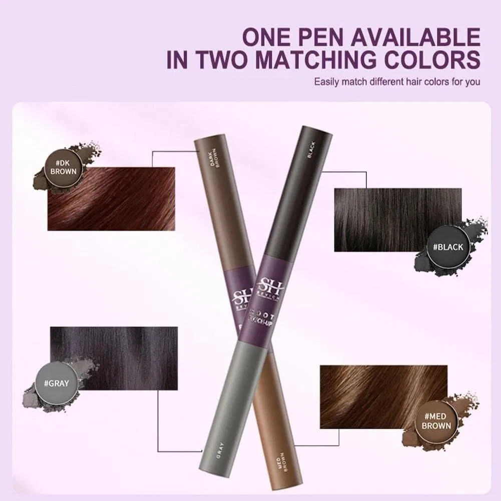 Оттеночное средство для волос Ftxjehg Hairline Concealer Pen, 1 шт., черный+серый — фото 3