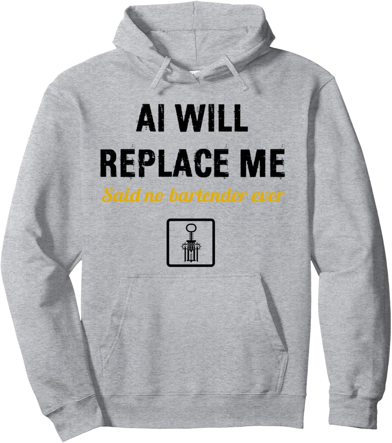 

Бармен миксолог алкогольный напиток толстовка бармена Bartender Gifts, серый