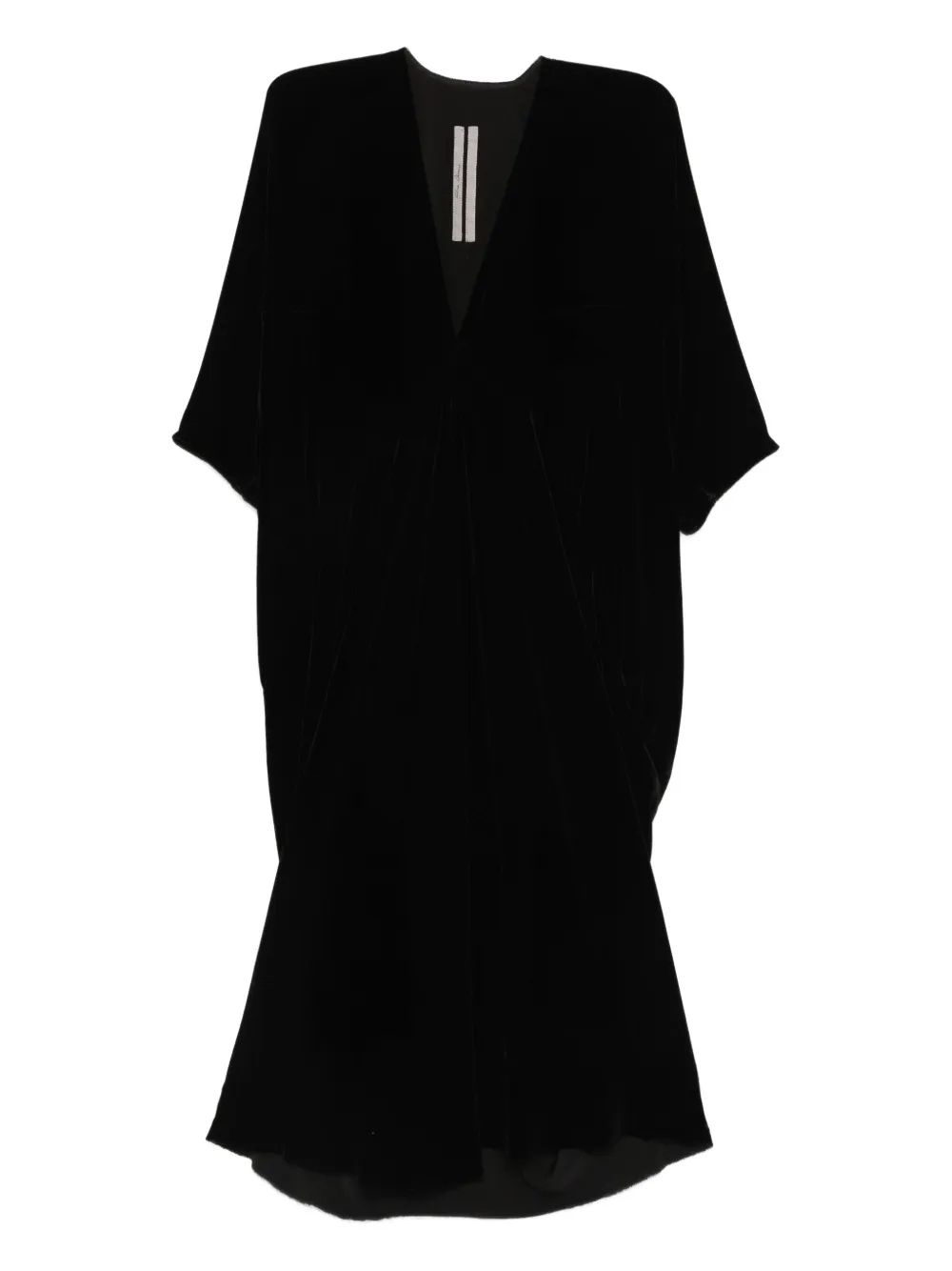 

Бархатное платье миди с V-образным вырезом Rick Owens, черный