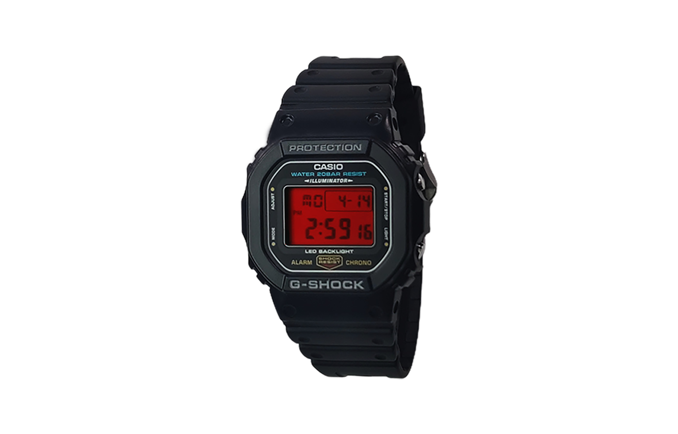 

CASIO Кварцевые часы унисекс с черным циферблатом на ремешке из смолы