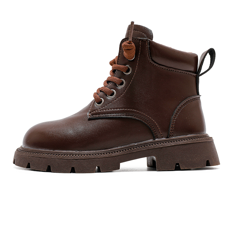 

Водонепроницаемые нескользящие детские ботинки Kids' Leather BOBDOG, коричневый