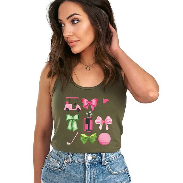 

Топ-майка racerback Golf icons coquette Simply Sage Market, Military