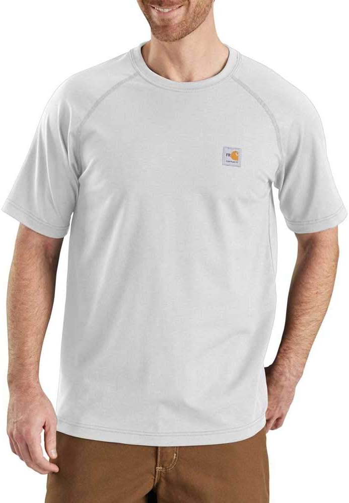 

Carhartt мужская огнестойкая футболка Force Relaxed Fit с коротким рукавом, Light Gray