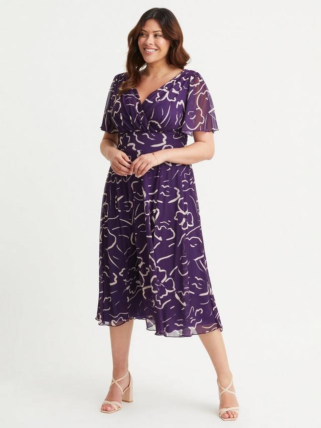 

Платье Victoria Graphic Scarlett & Jo, Purple/Ecru