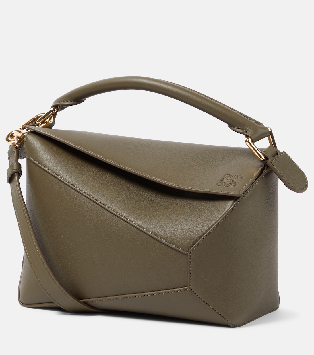 

Пазл Маленькая кожаная сумка-тоут Loewe, Dark Khaki Green