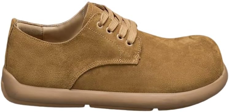 

Мужские повседневные лоферы, низкие туфли с круглым носком, верх из ПУ, подходят для прогулок на улице, путешествий и повседневной носки, комфортные на все сезоны Hoalox, коричневый