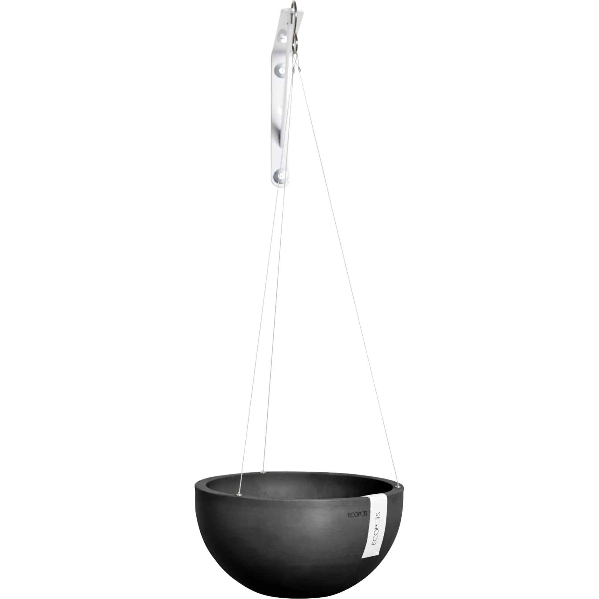 

Цветочный горшок ECOPOTS «HANGING BRUSSELS Dark Grey», ШxГxВ: 26,5x26,5x13 см, темно-серый