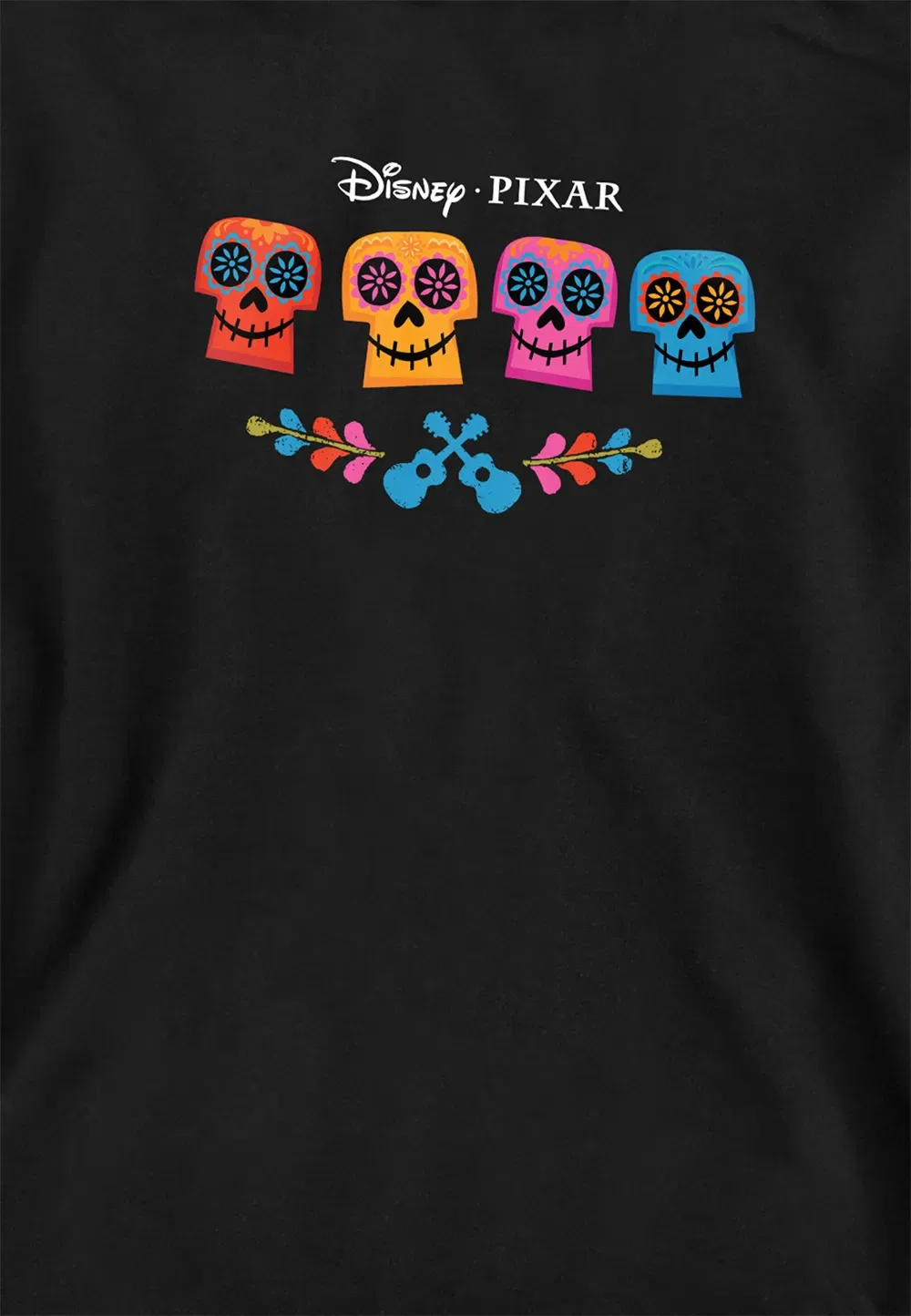Детская толстовка Disney Coco Full Color Logo, черная, черный — фото 2