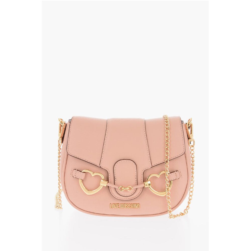 

Сумка-седло LOVE из искусственной кожи с золотым зажимом в форме сердца Moschino, мультиколор