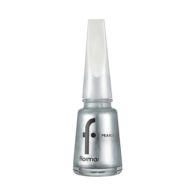 

Перламутровый лак для ногтей Flormar, цвет 390 stylish silver, 11 мл