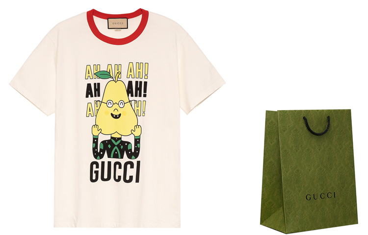 Футболка унисекс бежевая GUCCI — фото 4