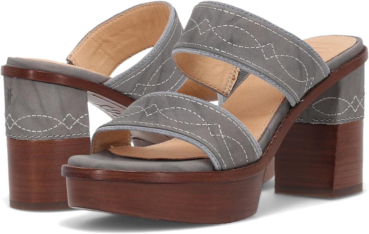 

Сандалии Frye Pipa Woodstock 2 Band Platform, цвет Grey Sky