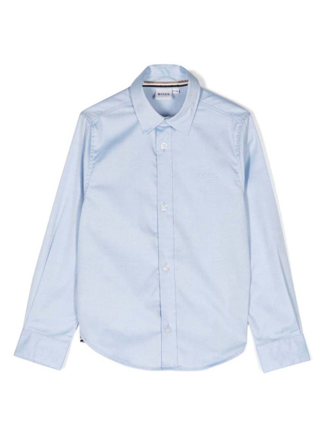 

BOSS Kidswear рубашка с вышитым логотипом, синий