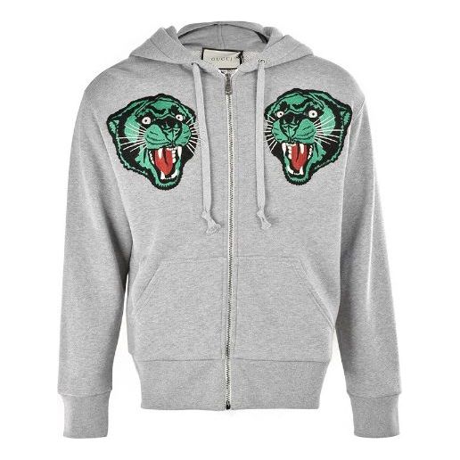 

Куртка tiger head hooded jacket 'grey green' Gucci, серый