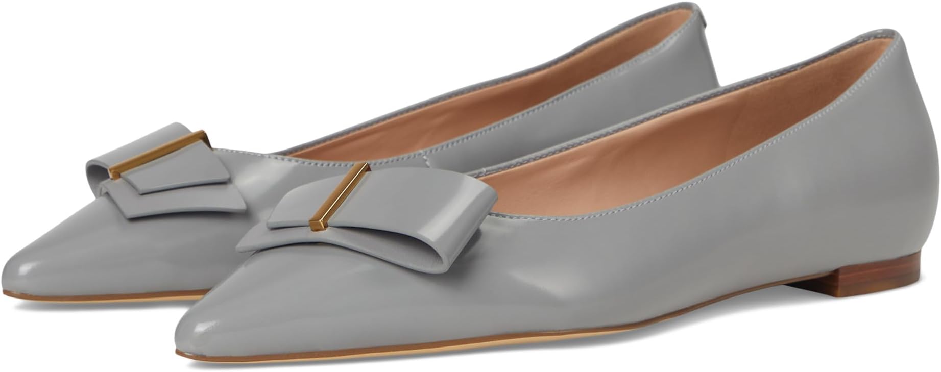 Балетки Cole Haan Felicia Bow Ballet Flats, цвет Frost Gray Box Leather