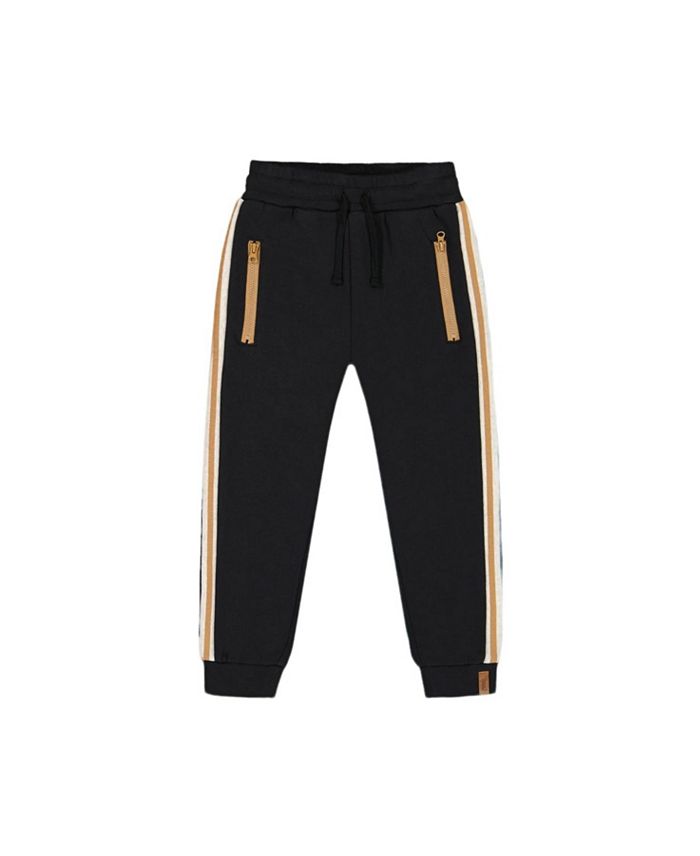 

Флисовые спортивные штаны для мальчиков с контрастной резинкой по бокам - Little Kid Deux par Deux, синий