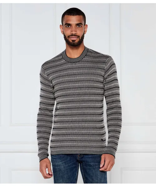

Шерстяной свитер Regular fit Emporio Armani, черный