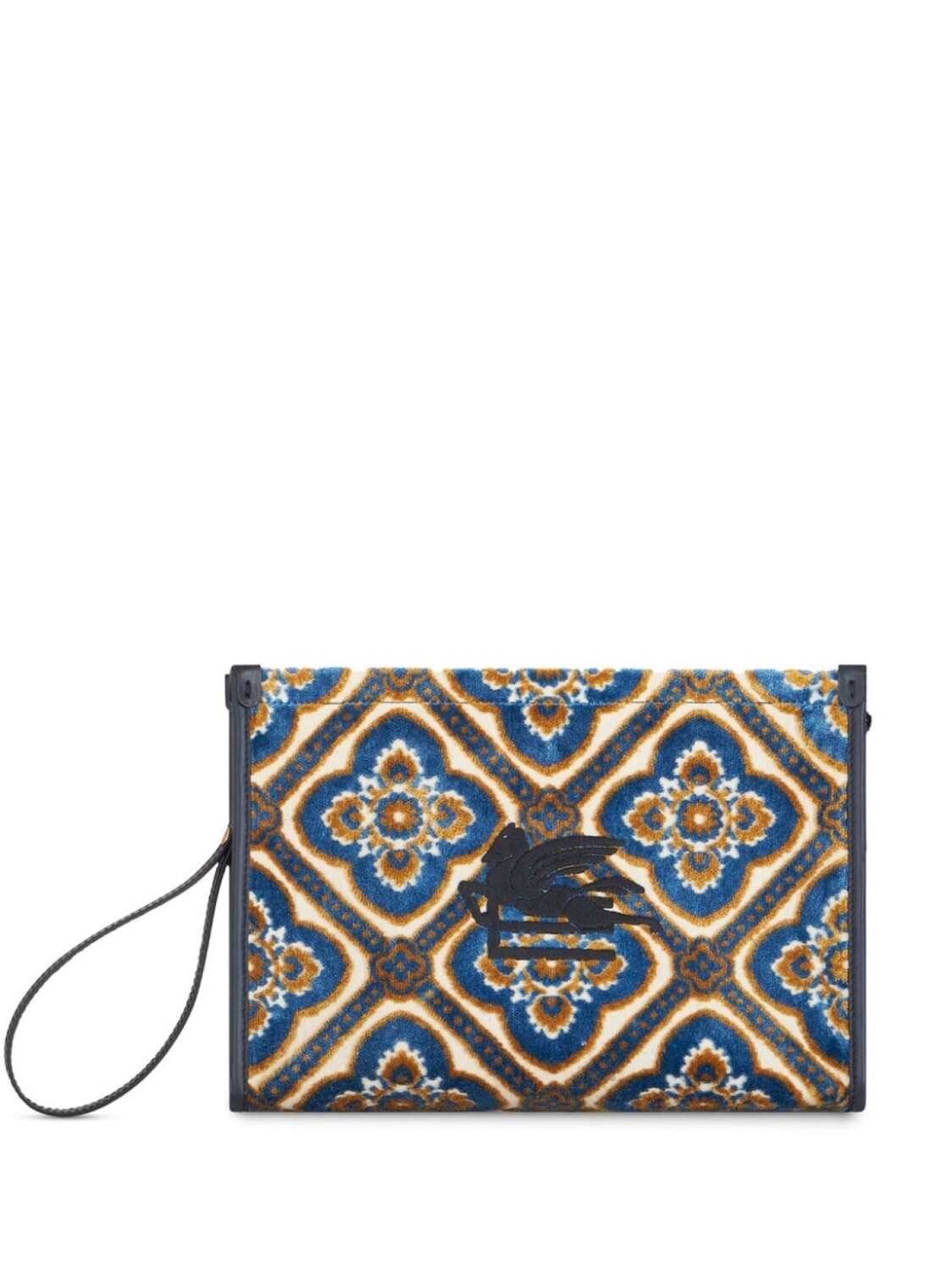 

ETRO жаккардовая косметичка с вышитым логотипом, нейтральный цвет