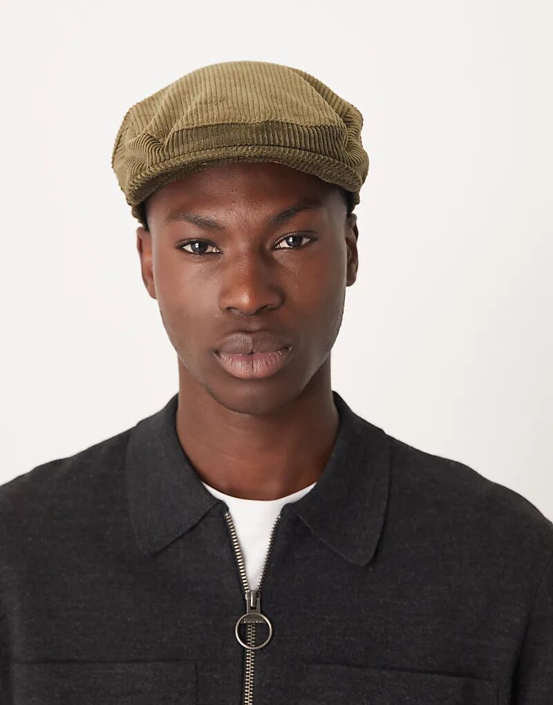 

Кепка Barbour Westdale Cord Flat Cap оливково-зеленого цвета
