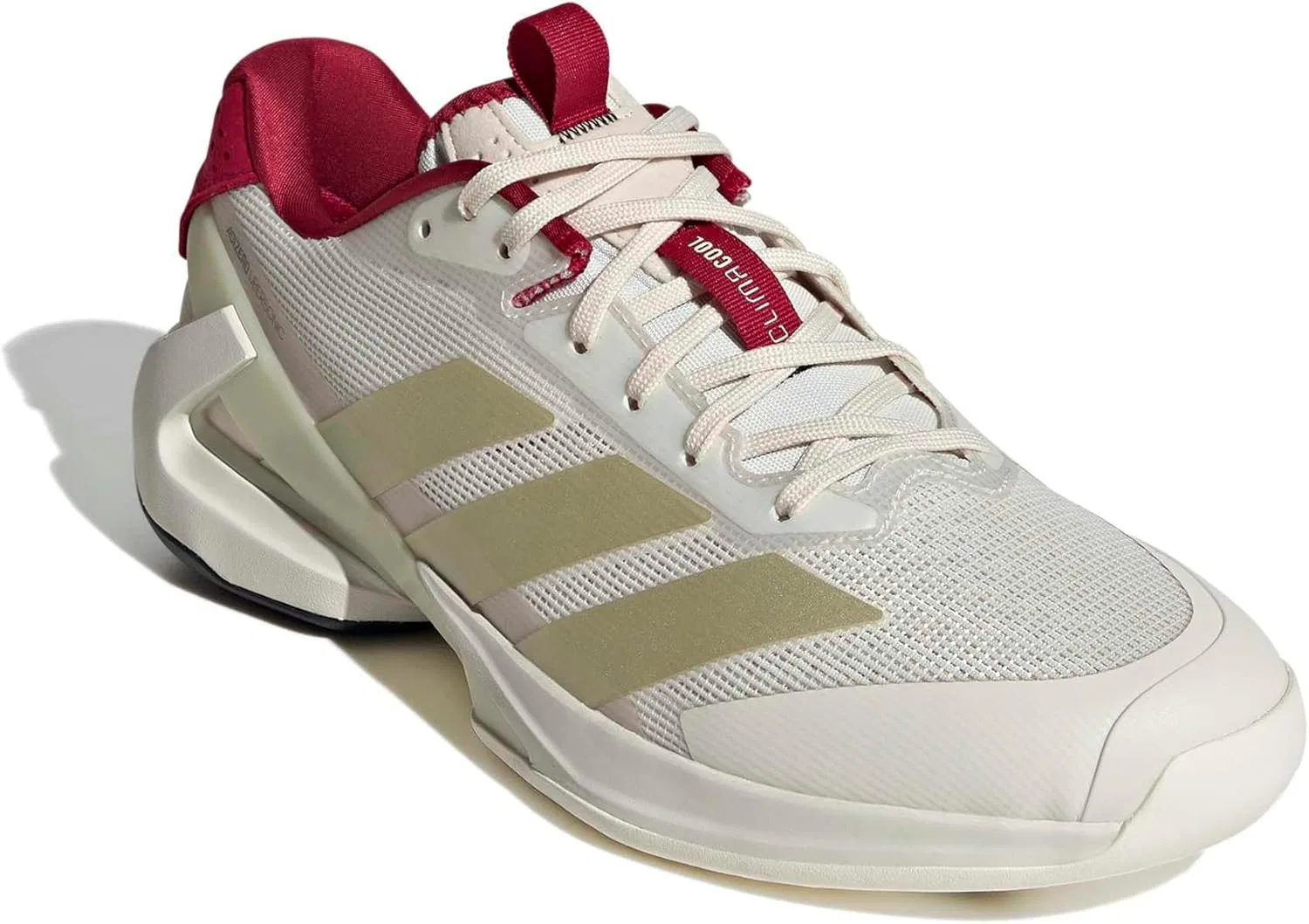 Кроссовки теннисные Adidas Adizero Ubersonic 5, Chalk White/Ice Gold Metallic/Legend Ink — фото 4
