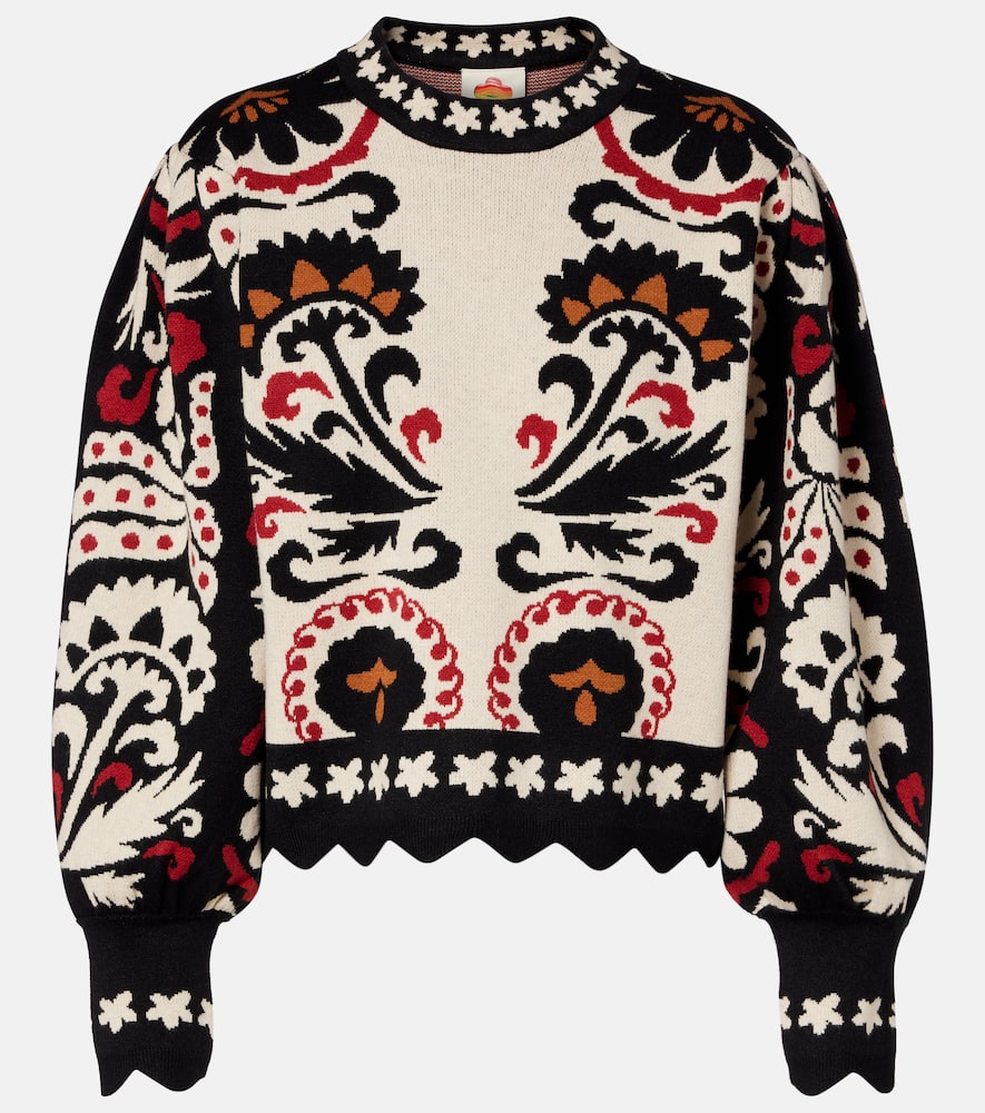 

Свитер жаккард с полосками тапестри Farm Rio, Winter Tapestry Stripes