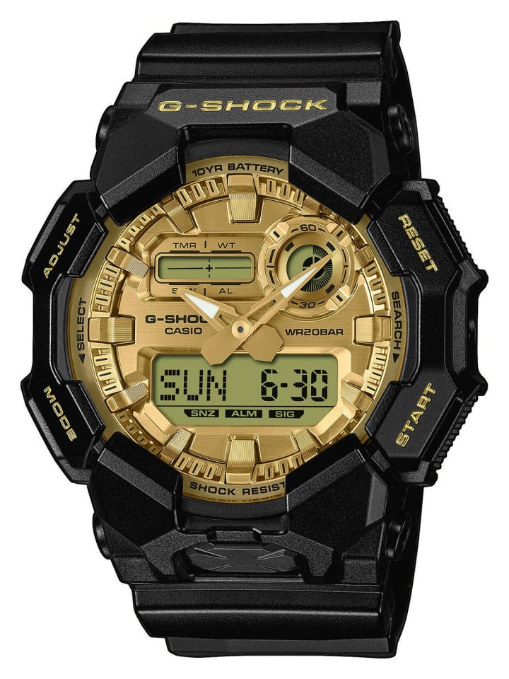 

Casio Мужские часы G-Shock Ana-Digi, черно-золотые