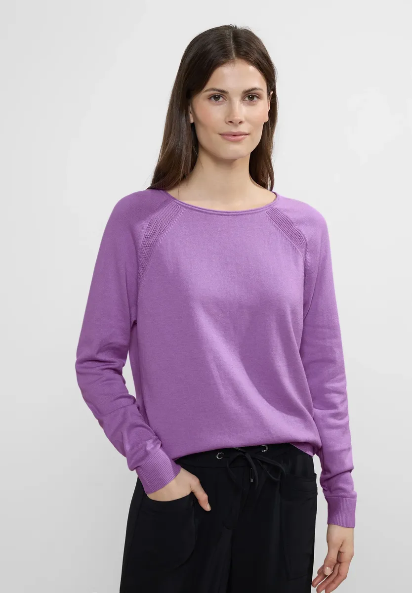 

Однотонный свитер с круглым вырезом Cecil, цвет Sporty Lilac