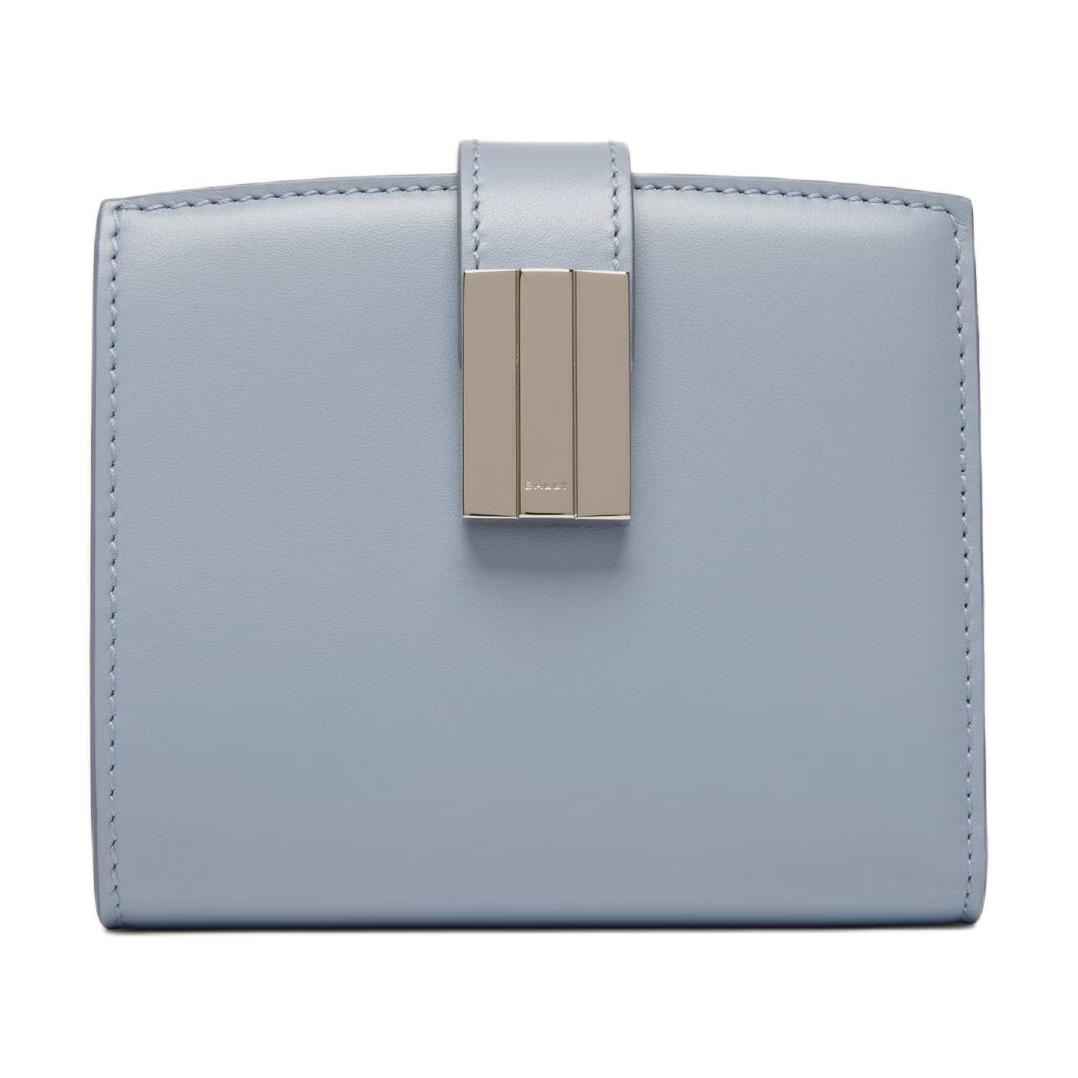 

BALLY Женский бумажник из гладкой телячьей кожи светло-голубого цвета