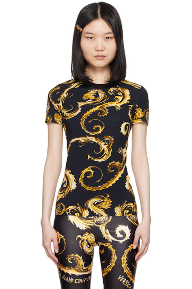 

Футболка Chromo Couture черного и золотого цветов Versace Jeans Couture