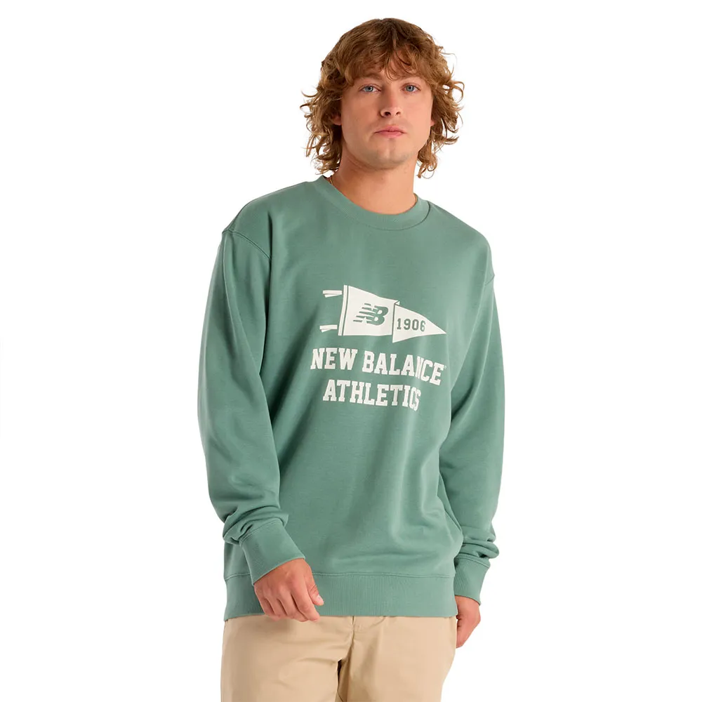 

Толстовка New Balance Varsity Pennant, зеленый