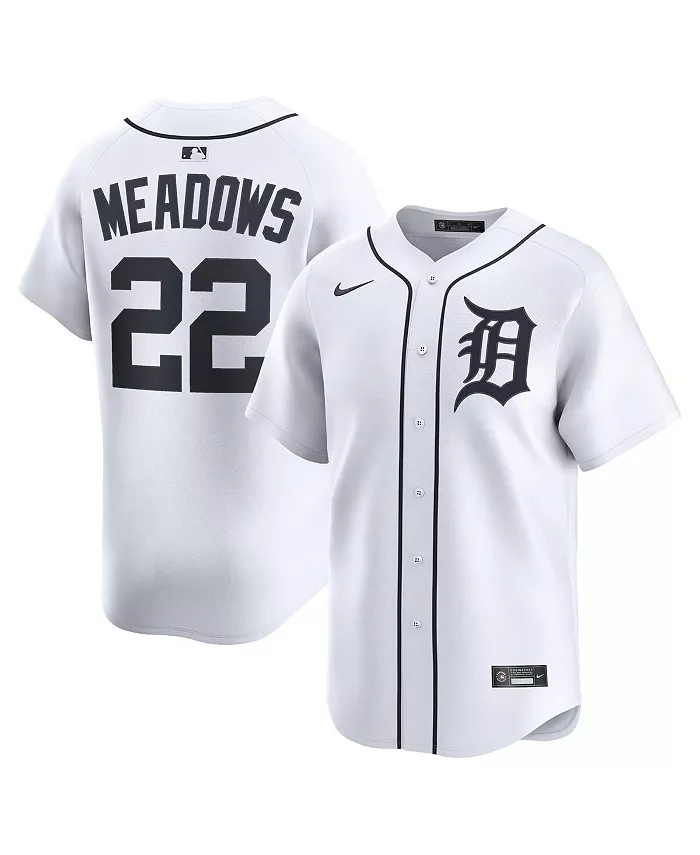 

Мужская белая ограниченная игровая футболка Parker Meadows Detroit Tigers Home Limited Player Jersey Nike