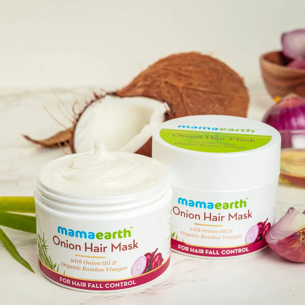 Маска для волос против выпадения «Onion Hair Loss Control» от Mamaearth, 200 мл Mamaearth — фото 2