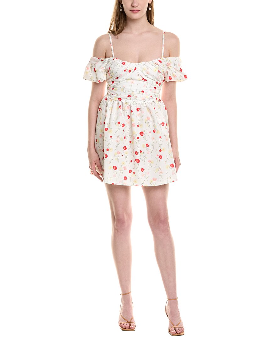 

JL LUXE Мини-платье с открытыми плечами, белый