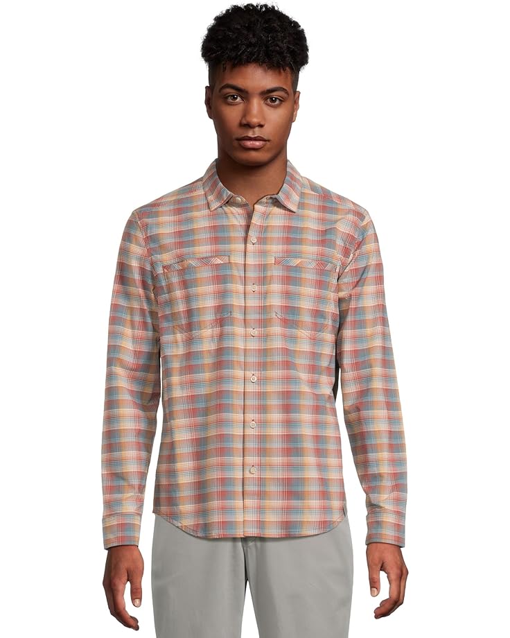 

Рубашка L.L.Bean Venture Stretch Woven Shirt, цвет Storm Teal/Light Mahogany